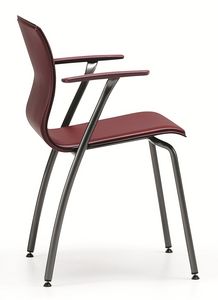WEBTOP 388, Chaise en mtal et cuir, adapt pour les bars et les bureaux
