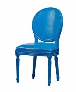 Rotondo outdoor, Chaise bleue plastifie pour extrieur