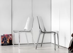 Vanity, Chaise en polycarbonate, au design frais et contemporain