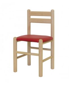 ALLEGRA/I, Chaise rembourre en htre, pour les jardins d'enfants