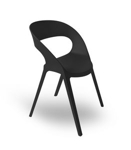 Camilia, Chaise moderne en plastique renforc, pour la cour et le bar
