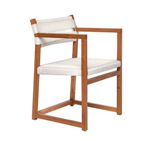 Emily 4322, Chaise en bois de teck adapt pour une utilisation extrieure et intrieure