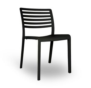 Lara-S, Chaise en plastique avec dossier  lattes horizontales