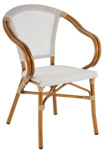 PL 420, Chaise en aluminium et textilne, dans style de bambou