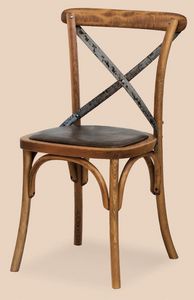 SE 431 / M, Chaise avec assise rembourre, en bois courb
