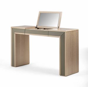 TS13 Galileo Lux mettre la table, Coiffeuse au design lger et linaire, avec plateau en cuir