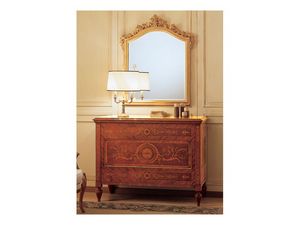 Art. 925 chest of drawers '700 Italiano Maggiolini, Buffet sculpt  la main, avec des tiroirs marquets, avec un style classique