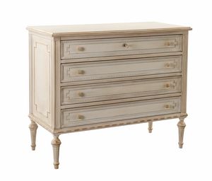 Commode 3441, Commode au design classique avec dtails en feuille d'or