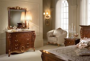 Donatello commode, Commode en bois sculpt, style luxueux noclassique, pour la chambre  coucher