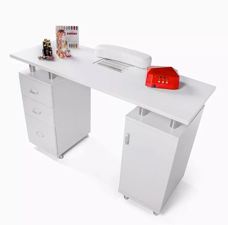 Équipement d'art d'ongle Table de manucure avec tiroirs bureau de