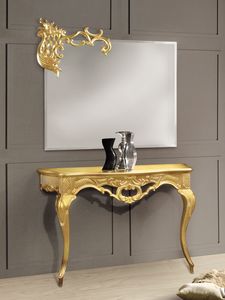 Art. 714, Console sculpte luxueuse, finition en or