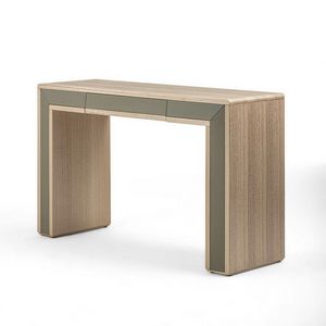 MB68 Galileo Lux console, Console au design lger et linaire, en bois et cuir