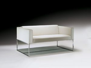 Square sofa, Canap avec tube carr en acier, pour salle d'attente