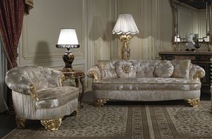 Art. PA/603 sofa, Canap classique de luxe, siges avec grande profondeur