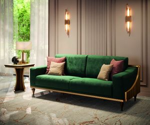 Romantica sofa, Canap 2 ou 3 places, avec frette noclassique finition dore
