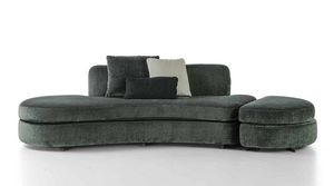 DI58 04 - PO90 Contour canap et pouf, Canap avec pouf, de forme douce