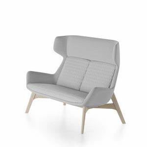 Magenta sofa, Canap avec base en bois de frne