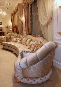 Aida corner sofa, Grand canap d'angle, style classique