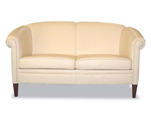 Helmond Sofa, Canap de style classique, tapiss en cuir, pour la rception