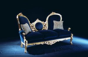 Medaglione, Couch  l'antique feuille d'or, recouvert de velours