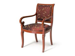 Art.467 armchair, Fauteuil de style classique, assise et dossier rembourrs