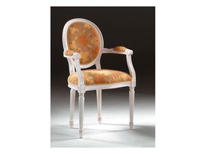 Art. 514/P, Chaise avec accoudoirs, dans un style luxueux, accoudoirs rembourrs