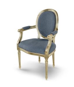 Chaise 1197, Tte de chaise de table de style Louis XVI