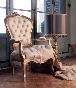 Giorgione Fauteuil, Fauteuil en cuir rembourr, pour classique salon