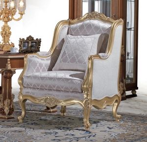 27, Fauteuil avec accoudoirs rembourrs, le style de luxe classique