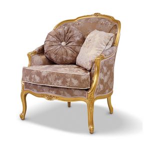 ROMANTICA / Fauteuil, Fauteuil classique de luxe en finition feuille d'or