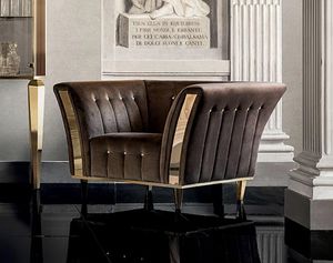 DIAMANTE fauteuil, Fauteuil avec un design classique, pour les salons raffins