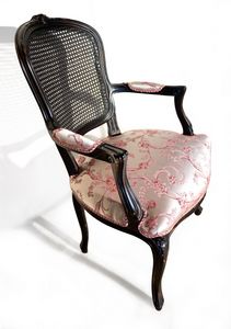 Art. 1430/CB fauteuil sculpt, Fauteuil Outlet avec dossier en paille de Vienne