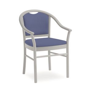 Dolly L1175 3/4 M, Chaise en bois rembourr,  porte de main, pour le salon