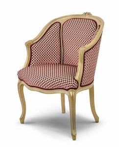 Fauteuil 3574, Fauteuil en bois sculpt, style classique