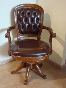 Art. 275, Chaise pivotante pour les bureaux, le cuir tuft