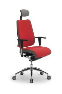 DD Dinamica high executive 53702, Chaise de bureau sur roulettes, avec appui-tte