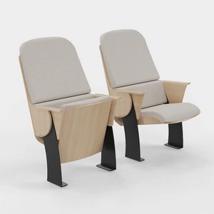 Antea ELI 2, Fauteuil en bois avec assise rabattable, pour salles polyvalentes