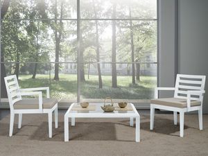 Complments Petite Table Verre 01, Table basse avec base en bois et plateau en verre