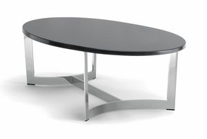 HUGO COFFEE TABLE 088 CO H30 - 088 NO H30, Table basse ovale, avec plateau personnalisable