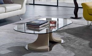 TL66 Mistral petite table, Table basse de forme conique, plateau en verre
