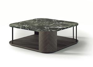 TL77 Gae table basse, Table basse carre avec plateau en marbre