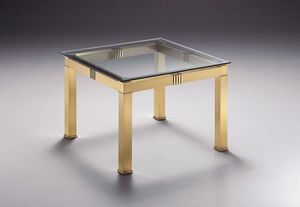 AMADEUS 3067, Table basse carre, avec plateau en verre, pour les pices de vie