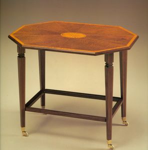 Art. 89105, Table d'appoint sur roulettes, avec plateau incrust