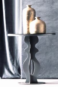 Jasper Art. 163, Table d'appoint en fer avec plateau en miroir fum