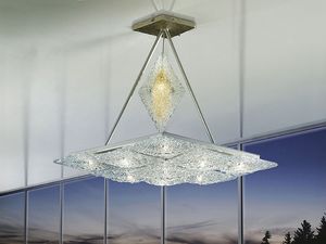 Alaska ceiling lamp, Lustre avec des lments en forme de losange, style imaginatif