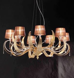 Erica ceiling lamp, Suspension en fer avec 8, style moderne lumire