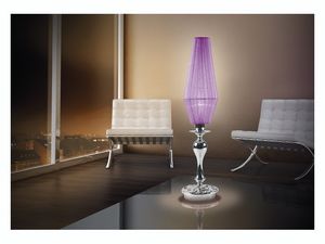 Karma table lamp, Lampe de bureau avec 1 lumire, bobches de verre contenant du chrome