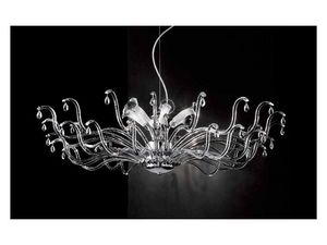 Pandora chandelier, Lustre avec verre lments modulaires et pendentifs Sw