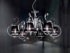 Romantica chandelier, Lustre avec des diffuseurs en organza, style classique