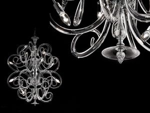 Vanity hanging lamp, Lustre suspendu en laiton et cristal chrom